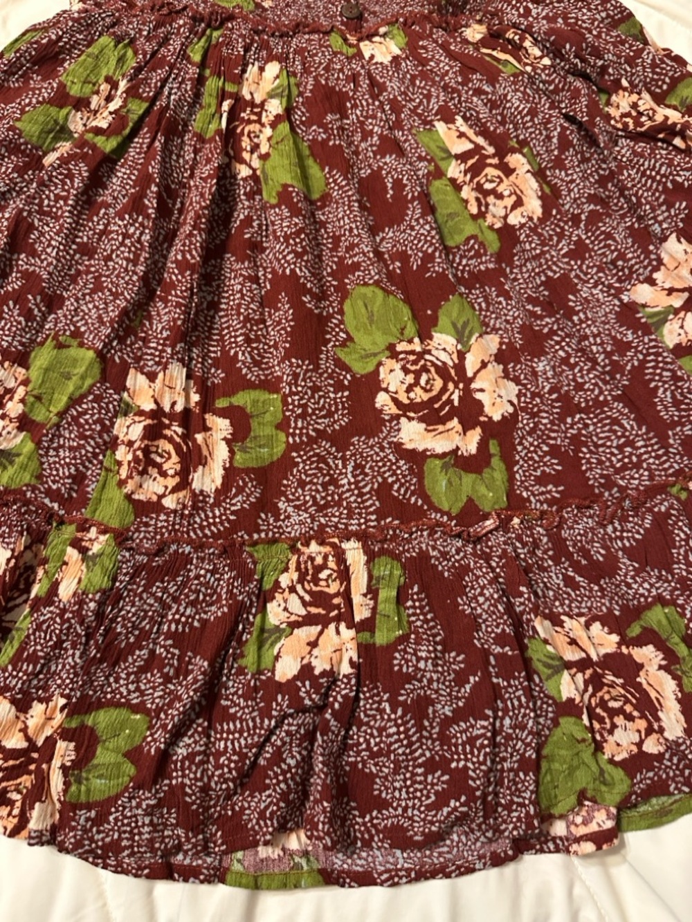 Free People Summer Picnic Printed Mini Dress - NWOT - Size L - Picture 9 of 16